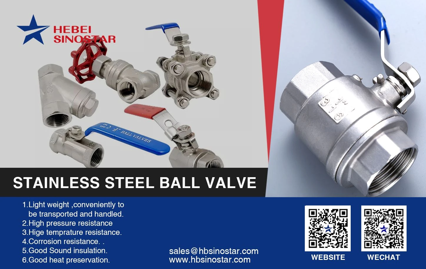 Stainless Steel Ball Valve hbsinostar